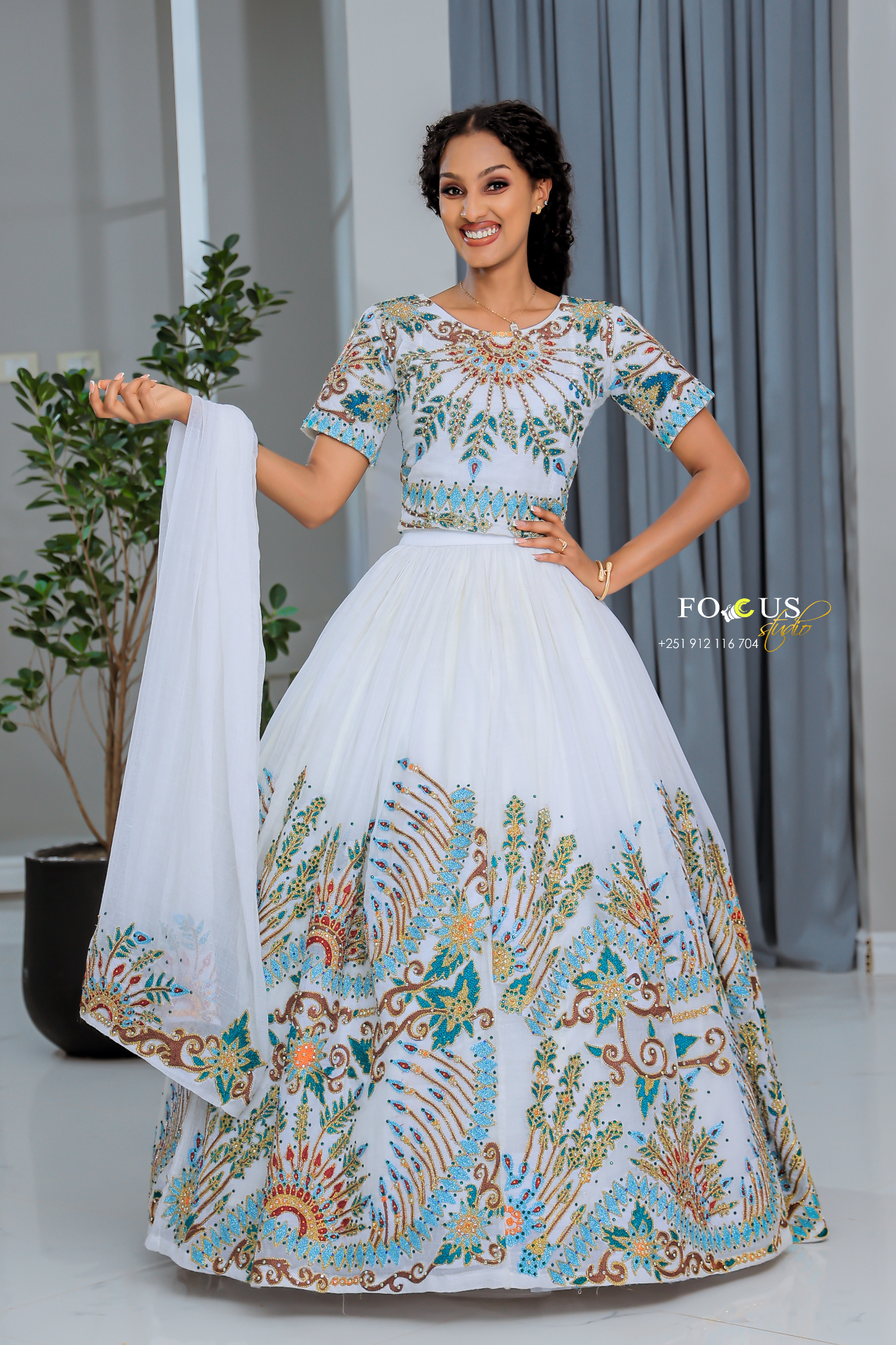 A couture fashion design with statement details
